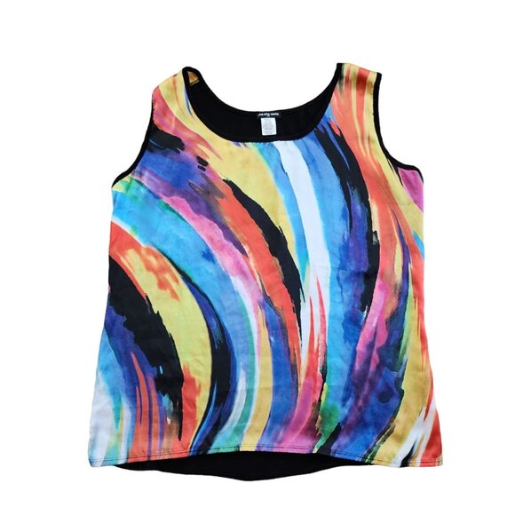 Cha Cha Vente Tank Top Women's Size 2X Colorful Sleeveless Blouse - Picture 1 of 11
